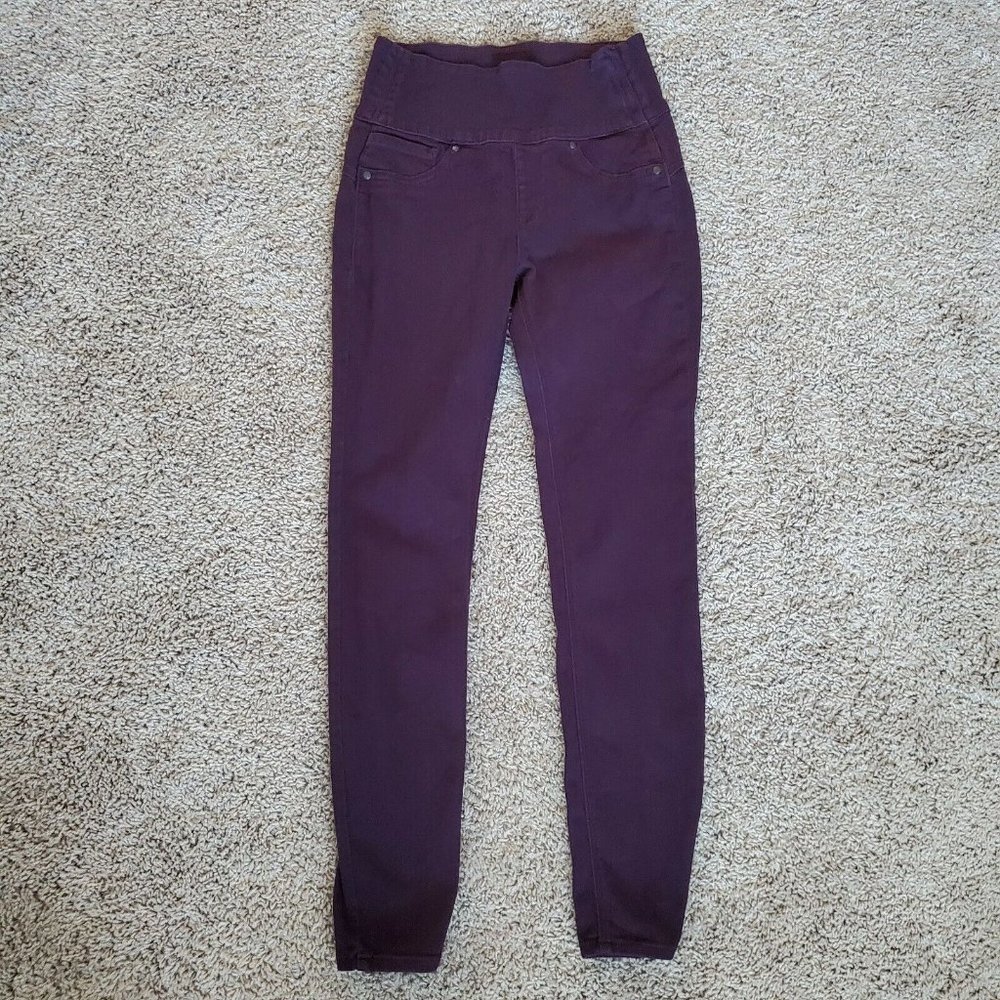 Spanx Solace Shaping Jegging Skinny Womens Purple Stretch Jeans S‎ 2-4 High Rise